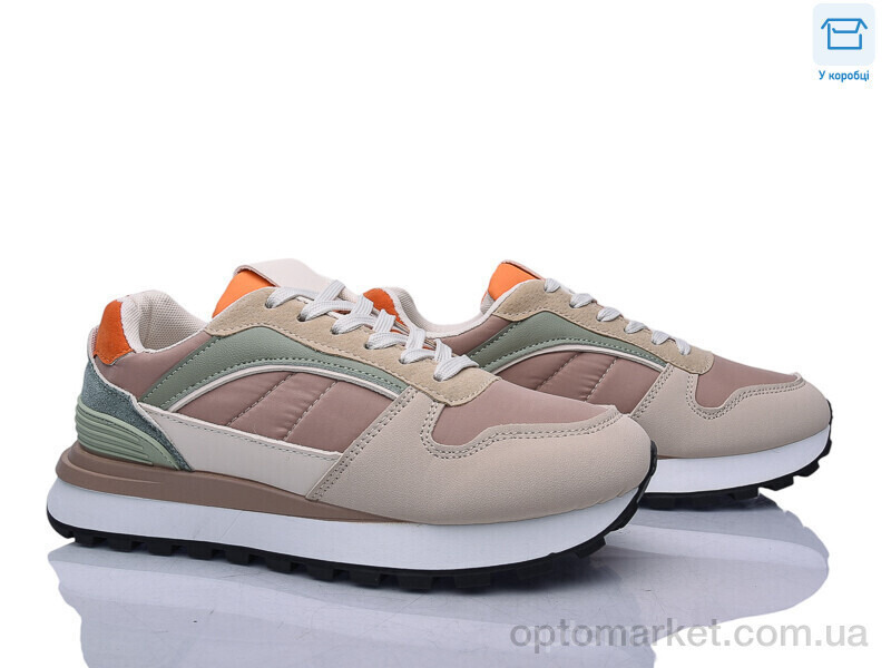 Купить Кросівки жіночі J1051-1 Hongquan коричневий, фото 2