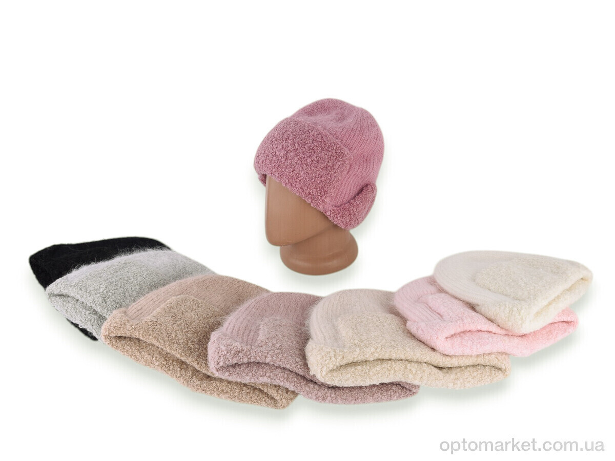 Купить Шапка жіночі J13 (ангора-тедди) Королева мікс, фото 2