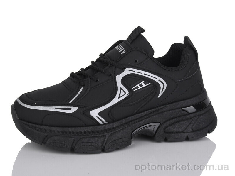 Купить Кросівки жіночі J2082-1 Hongquan чорний, фото 2