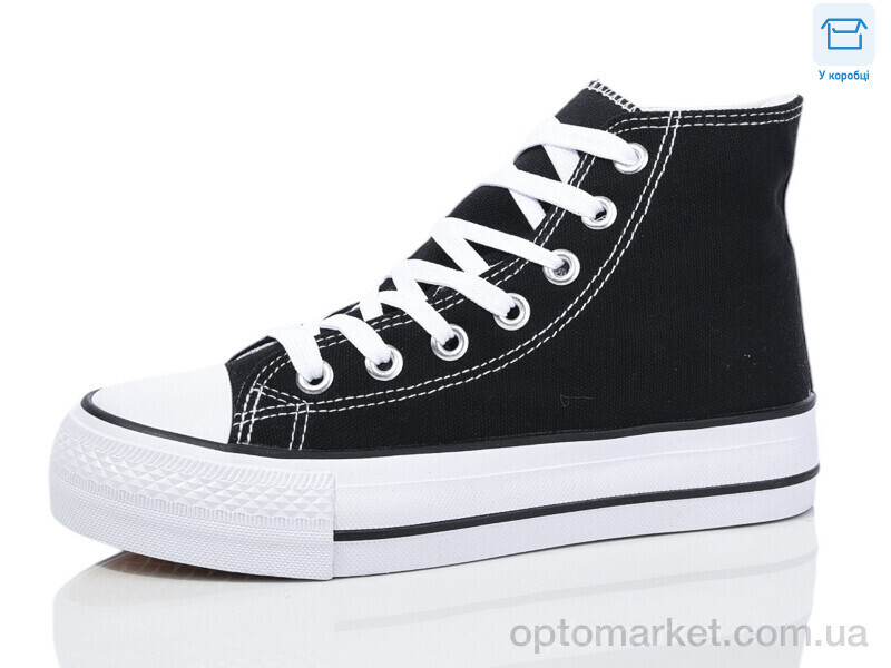 Купить Кеди жіночі J993-1 Hongquan чорний, фото 2