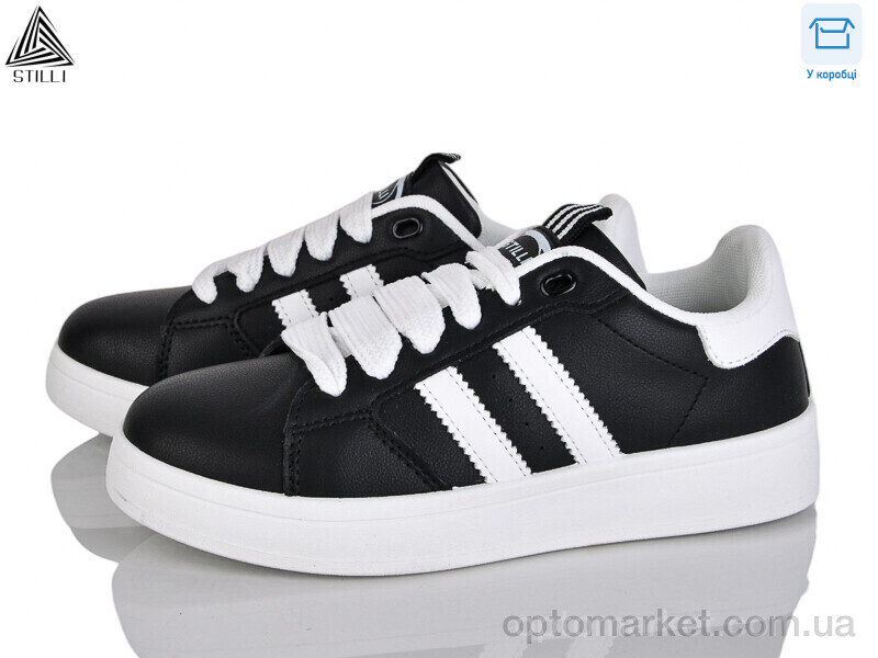 Купить Кросівки жіночі JH300-3 шкіра Stilli чорний, фото 2