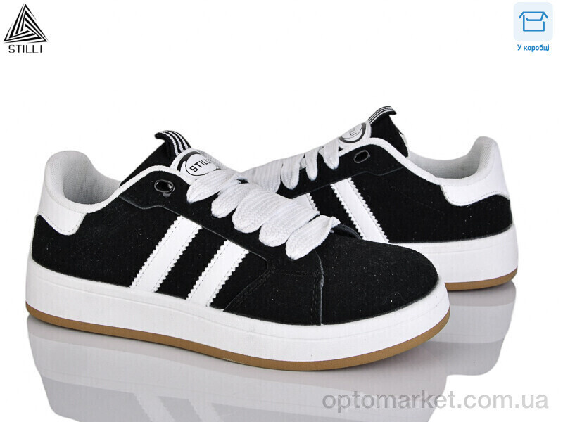 Купить Кросівки жіночі JH400-3 шкіра Stilli чорний, фото 2