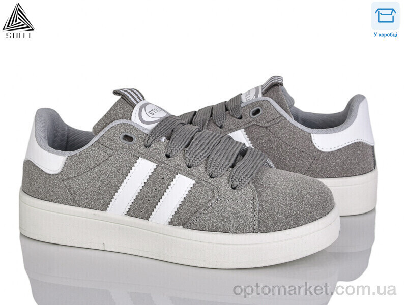 Купить Кросівки жіночі JH400-7 шкіра Stilli сірий, фото 2