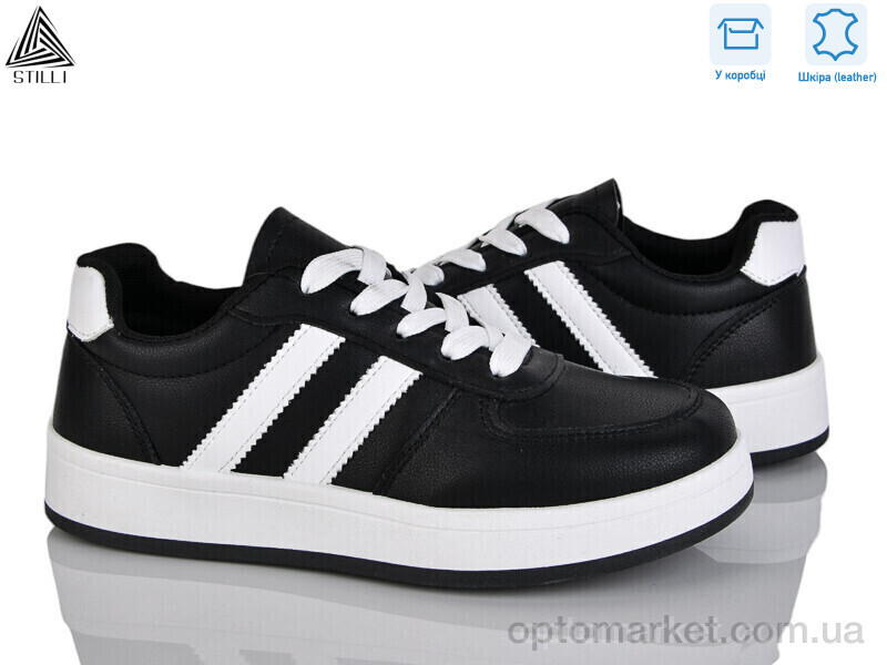 Купить Кросівки жіночі JH500-3 шкіра Stilli чорний, фото 2