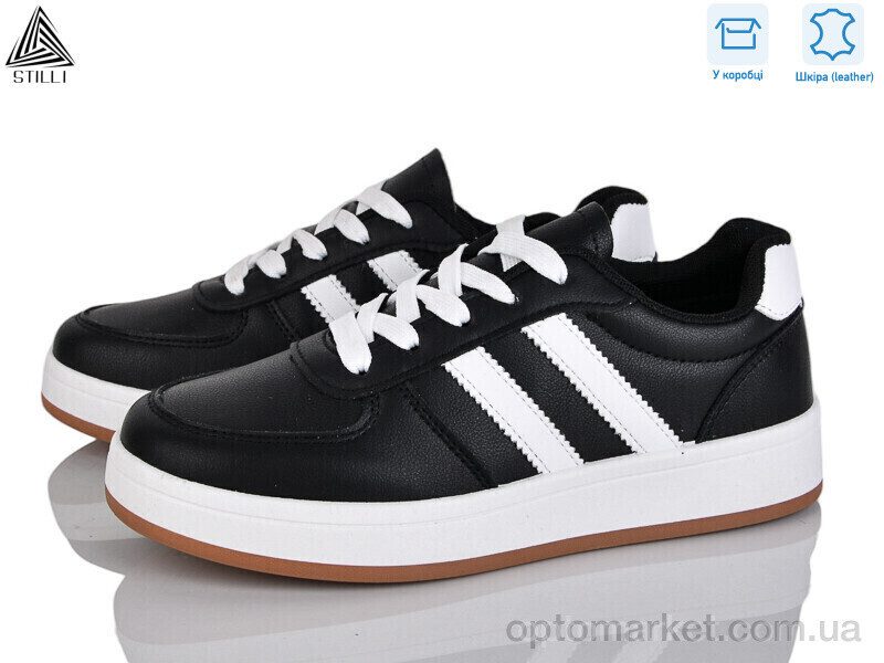 Купить Кросівки жіночі JH500-6 шкіра Stilli чорний, фото 2