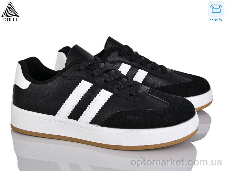 Купить Кросівки жіночі JH700-2 шкіра Stilli чорний, фото 2