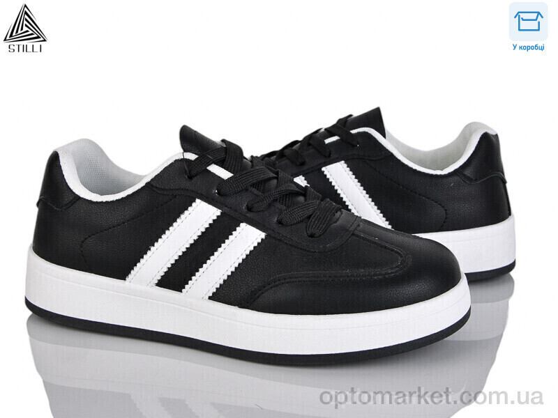Купить Кросівки жіночі JH700-3 шкіра Stilli чорний, фото 2