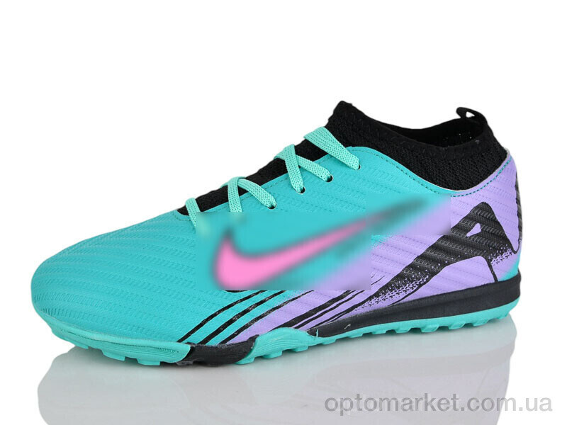 Купить Футбольне взуття дитячі K93 бірюза-бузок N.ke зелений, фото 3