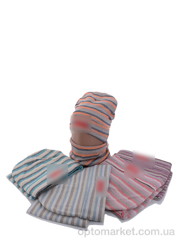 Купить Шапка жіночі KA338 шапка + баф S.preme мікс, фото 3