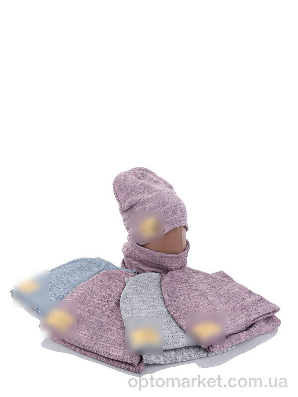 Купить Шапка жіночі KA351 комплект mix фліс T.mmy hilfiger мікс, фото 3