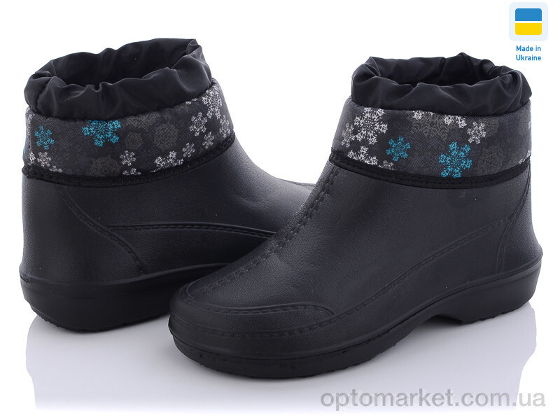 Купить Галоші жіночі Кредо Укр. 2032-1  черн флис Kredo чорний, фото 2