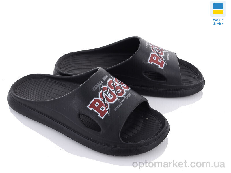 Купить Шльопанці чоловічі Крок Укр С79 чорний Krok чорний, фото 2