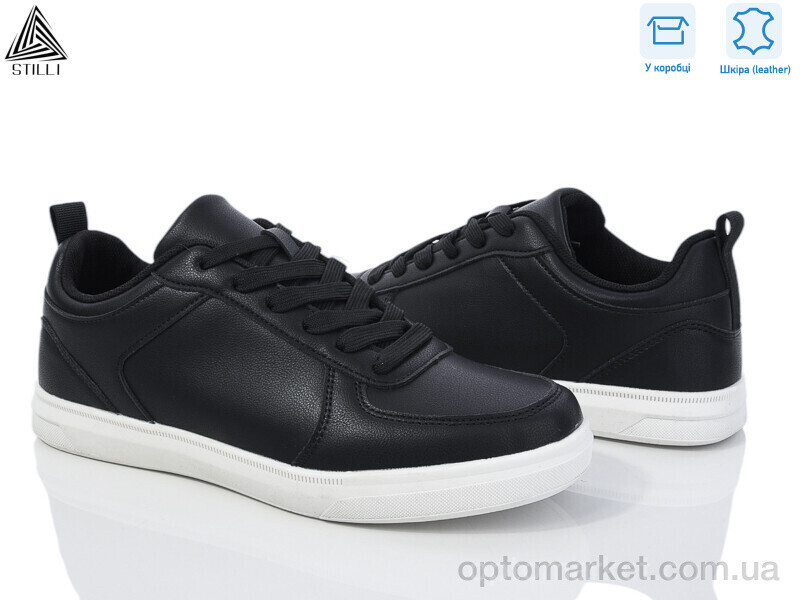Купить Кросівки чоловічі L100-3 шкіра піна Stilli чорний, фото 2