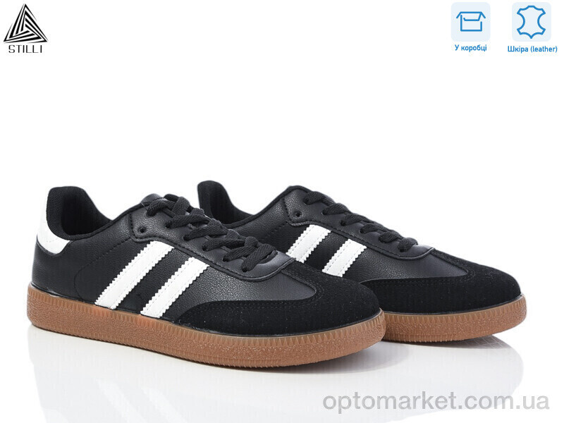 Купить Кросівки жіночі L2410-6 шкіра Stilli чорний, фото 2