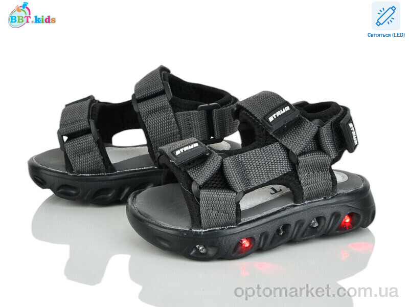 Купить Сандалі дитячі L602-1-1 LED BBT сірий, фото 2