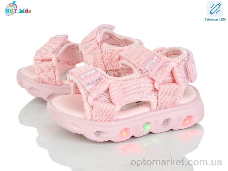 Купить Босоніжки дитячі L602-1-8 LED BBT рожевий, фото 2