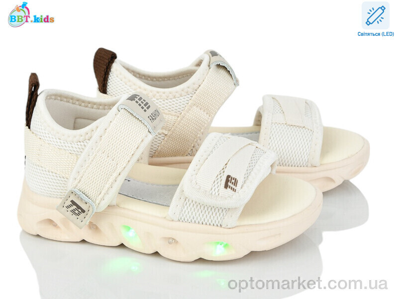 Купить Босоніжки дитячі L606-2-3 LED BBT бежевий, фото 2