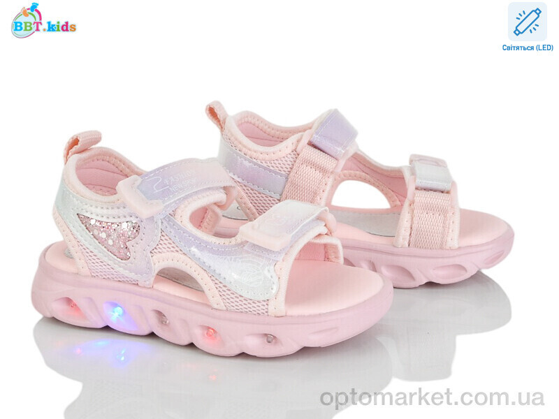 Купить Босоніжки дитячі L610-2-5 LED BBT рожевий, фото 2