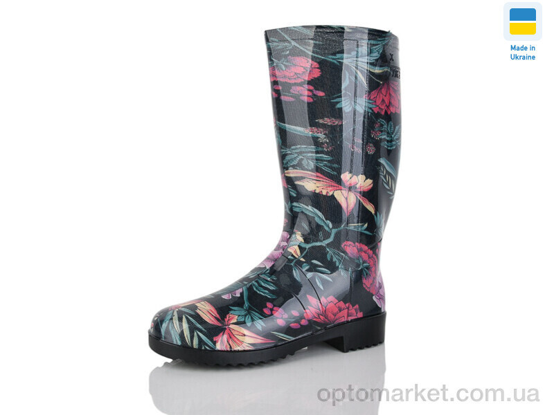 Купить Гумове взуття жіночі Літма квітка чорний Litma чорний, фото 2