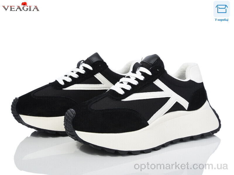 Купить Кросівки жіночі LX01-1 Veagia чорний, фото 2