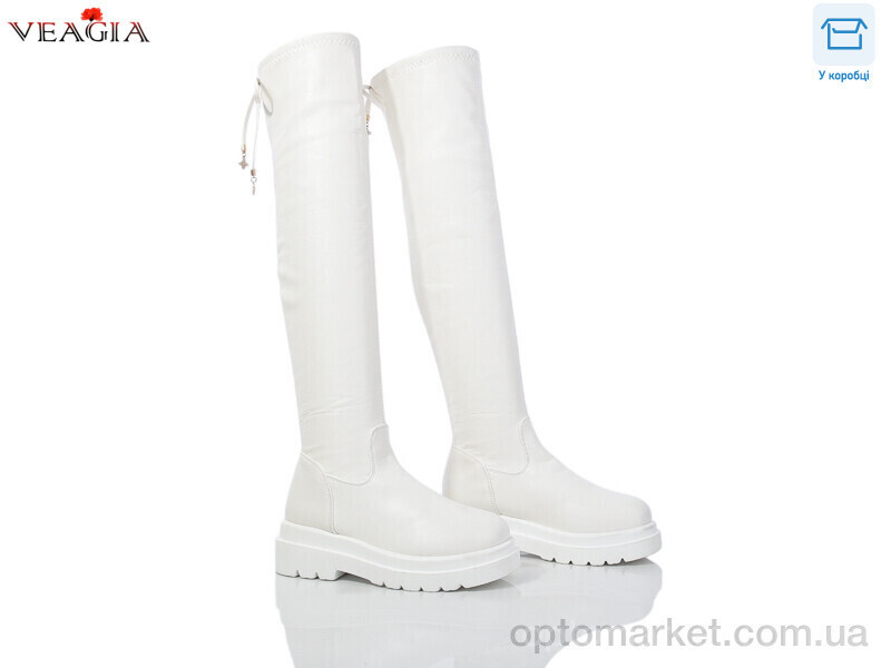 Купить Ботфорти жіночі M153-5 єврохутро Veagia білий, фото 2