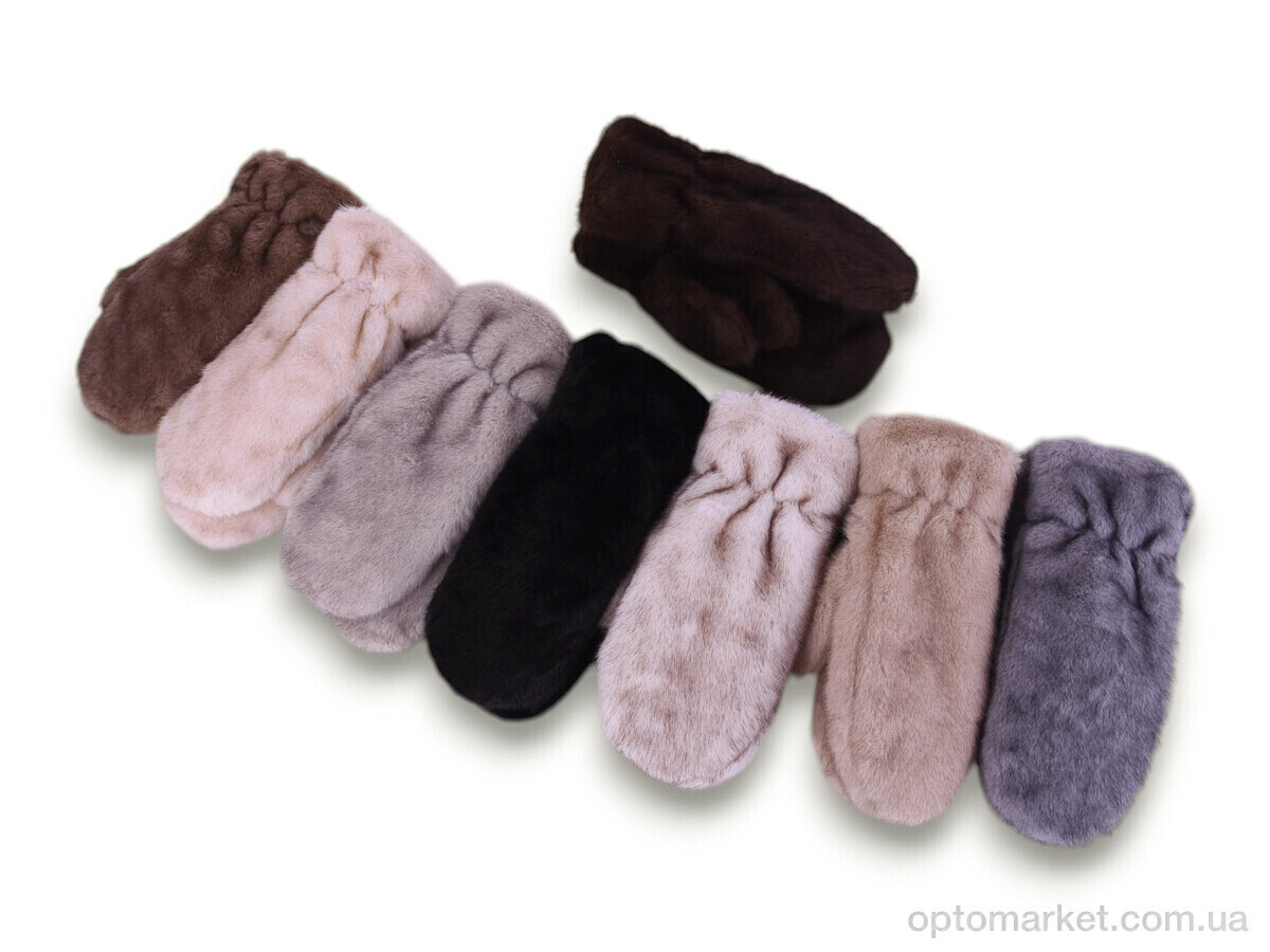 Купить Рукавиці жіночі M25-97 (норка) mix Number one мікс, фото 3