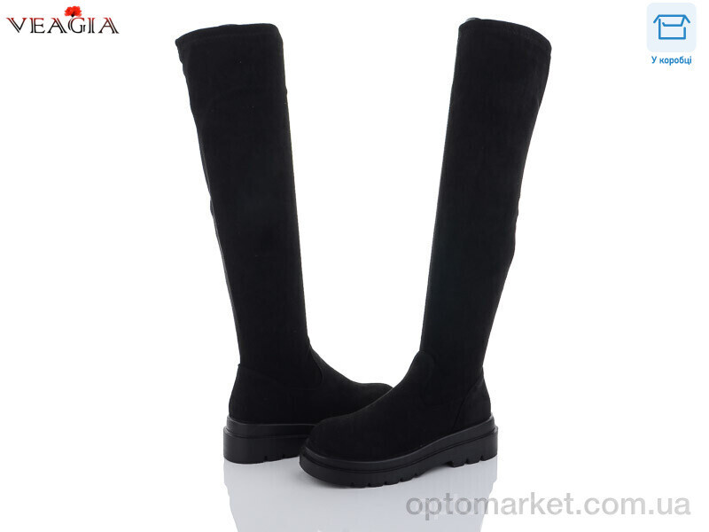 Купить Ботфорти жіночі M288-2 єврохутро Veagia чорний, фото 2