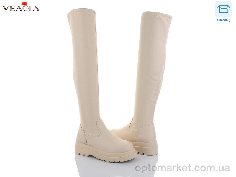 Купить Ботфорти жіночі M288-3 єврохутро Veagia бежевий, фото 2