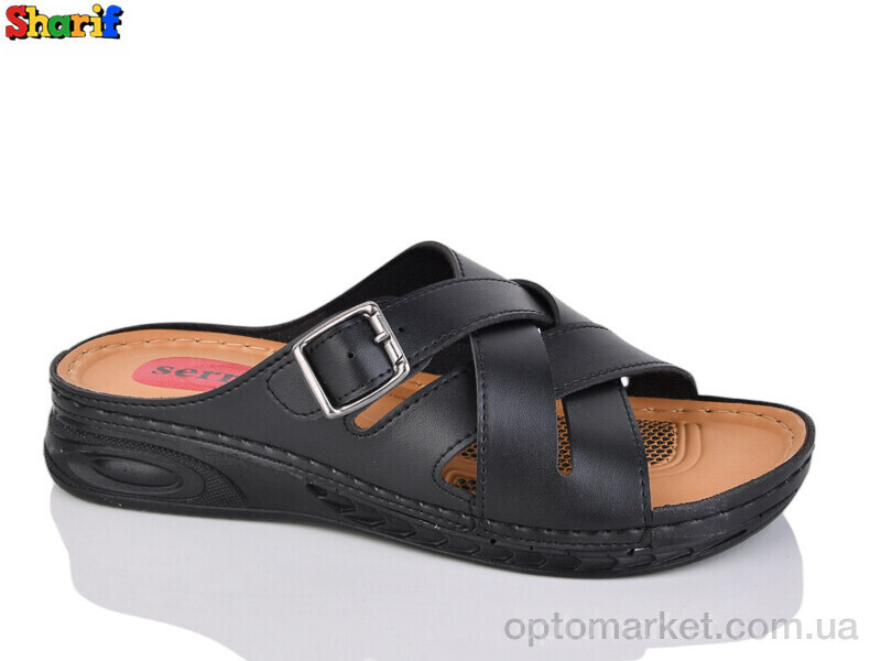 Купить Шльопанці жіночі ME1401-3 Serra чорний, фото 2