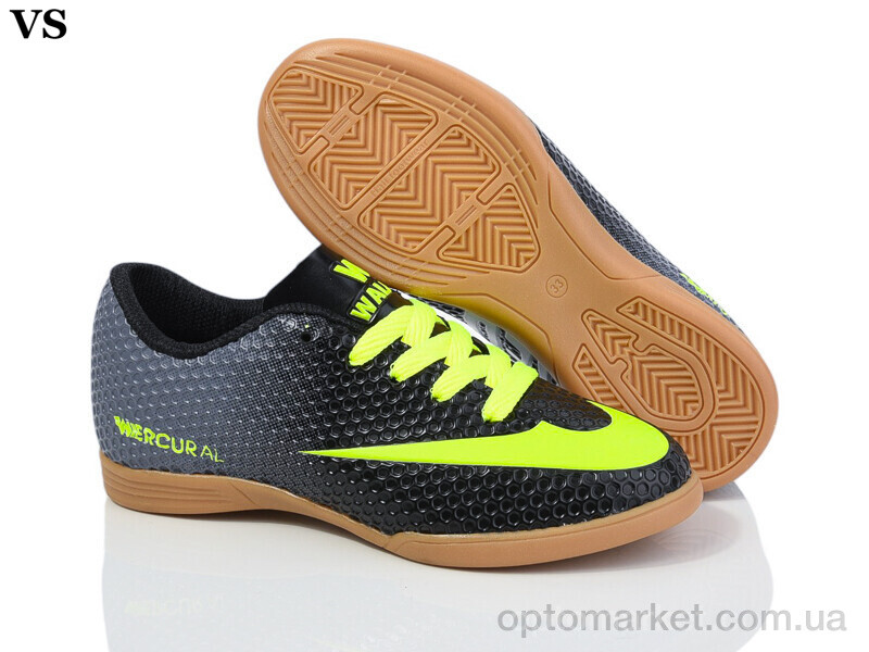 Купить Футбольне взуття дитячі Mercurial FutSal 28 чорний Walked сірий, фото 2