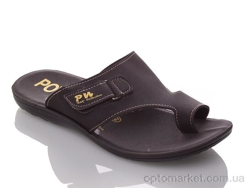 Купить Шльопанці чоловічі MPWP-yellow Demur чорний, фото 2