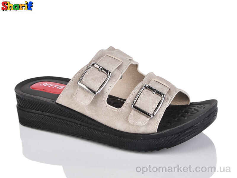 Купить Шльопанці жіночі MS803-1 Serra бежевий, фото 2