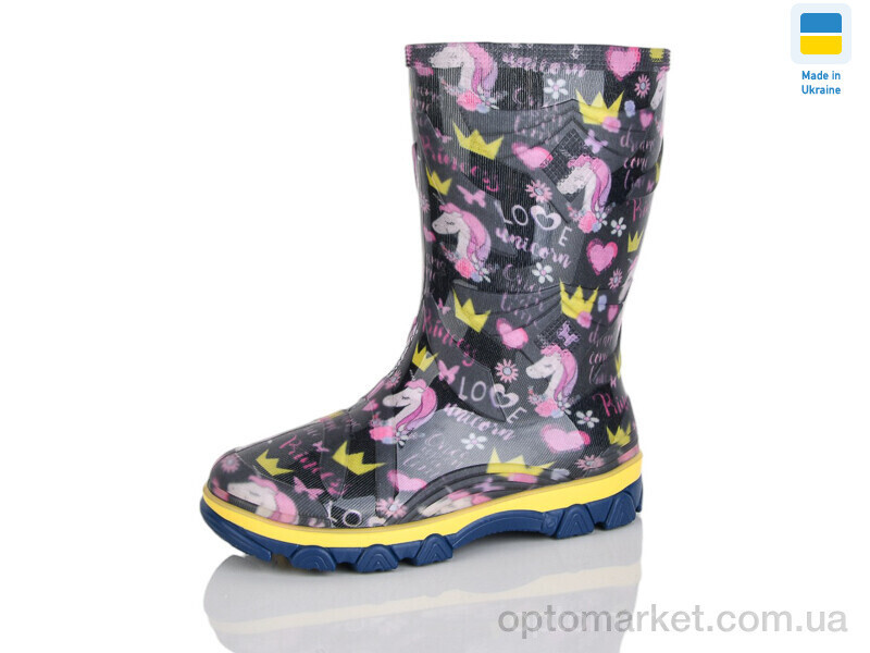 Купить Гумове взуття дитячі N001-1 чорний Litma чорний, фото 2