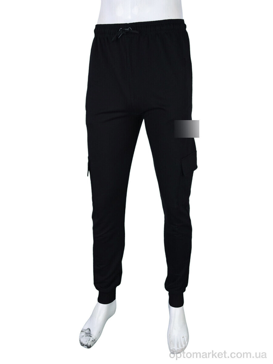 Купить Спортивні штаны чоловічі N2007 black U_A.mo.r чорний, фото 3