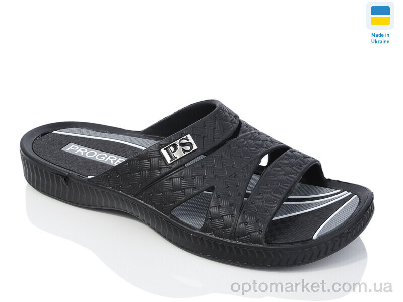 Купить Шльопанці чоловічі N229 чорний Progress чорний, фото 2