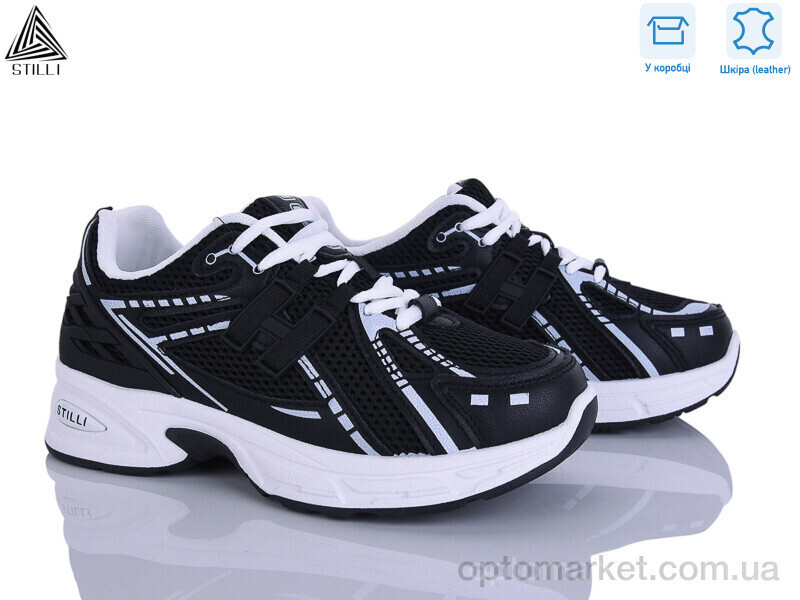 Купить Кросівки жіночі N350-1 шкіра Stilli чорний, фото 2