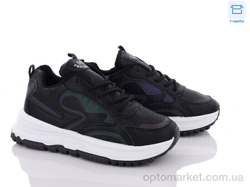 Купить Кросівки жіночі NM009-1 Захар-Gold чорний, фото 2