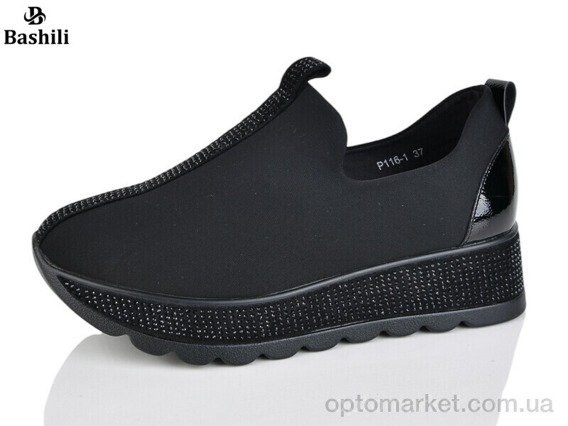 Купить Кросівки жіночі P116-1 Башили чорний, фото 2