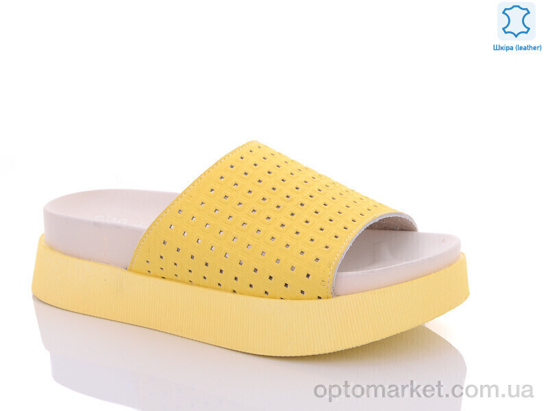 Купить Шльопанці жіночі P1493-5 Purlina жовтий, фото 2