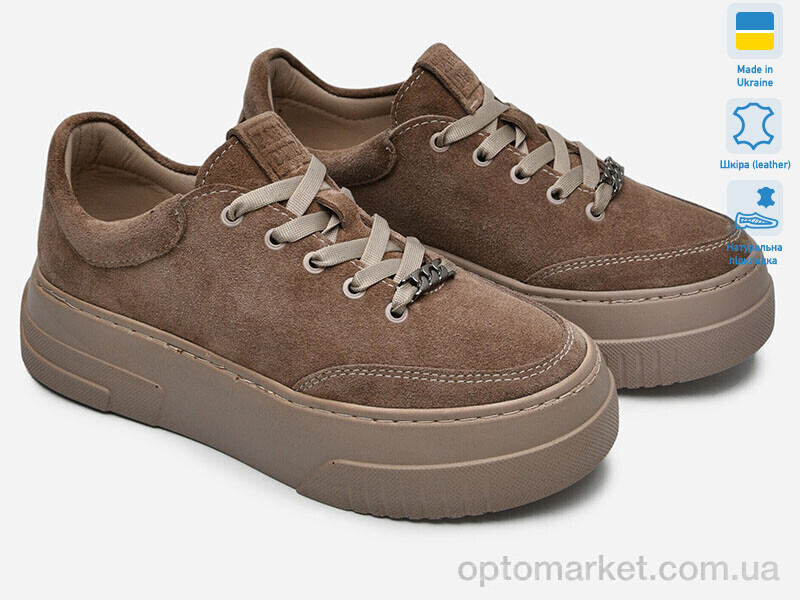 Купить Кросівки жіночі Paradize K-М-404 бежевий замш Paradize коричневий, фото 4