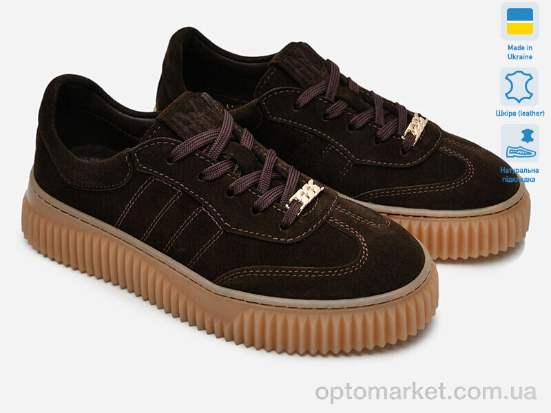 Купить Кросівки жіночі Paradize K-М-500 коричневий замш Paradize коричневий, фото 4