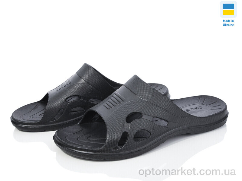 Купить Шльопанці чоловічі Підкова чорний Cross чорний, фото 2