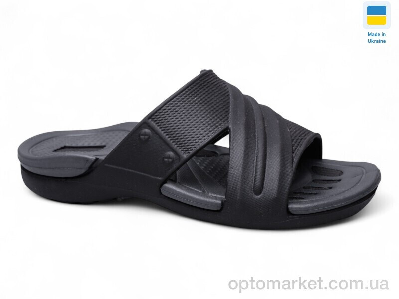 Купить Шльопанці дитячі ПП16 чорно-сірий DS сірий, фото 2