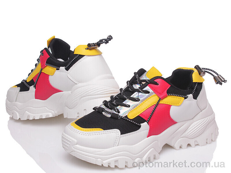 Купить Кросівки жіночі Prime P-NF01 WHITE-BLACK-RED Prime білий, фото 2