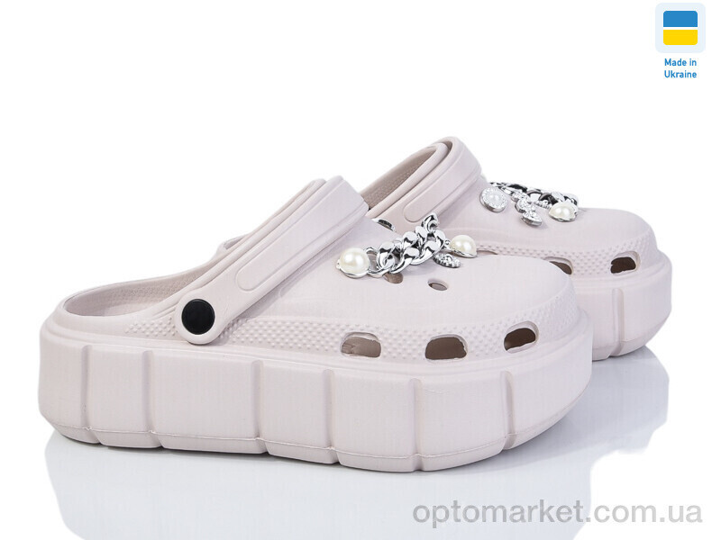 Купить Крокси жіночі Прогрес Ж152-2-2 беж Progress бежевий, фото 2