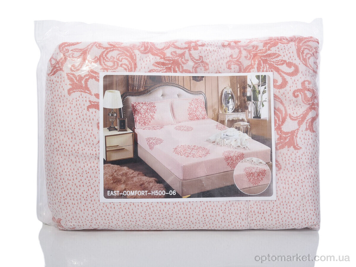 Купить Постільна білизна унісекс Простынь на резинке+наволочки H500-06 pink (08054) 180*200+25 Yifeng рожевий, фото 4