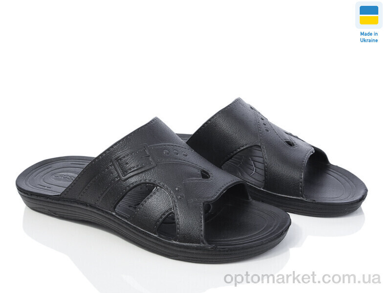 Купить Шльопанці чоловічі Пряжка чорний Cross чорний, фото 2