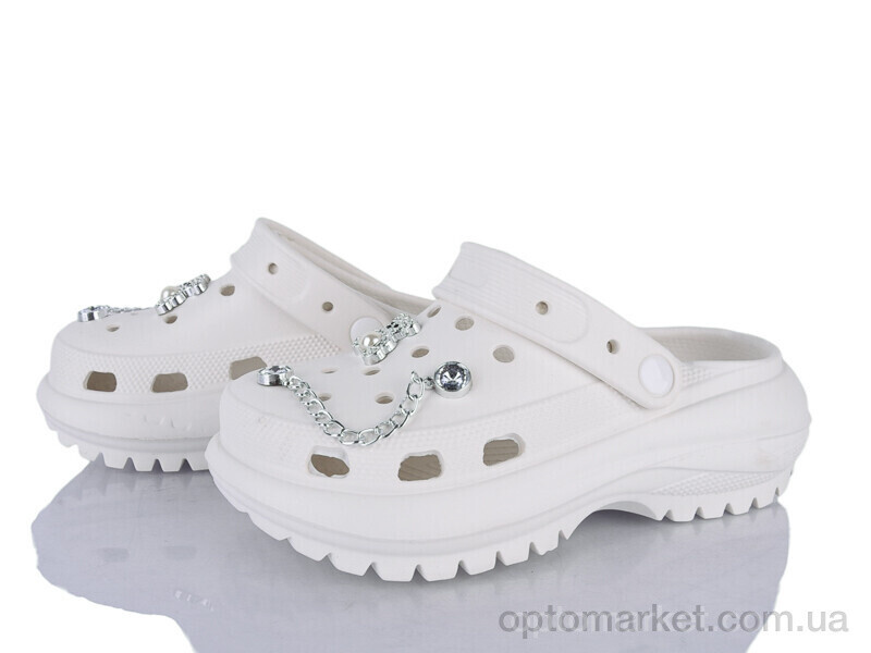 Купить Крокси жіночі Q27-2 Hongquan білий, фото 2