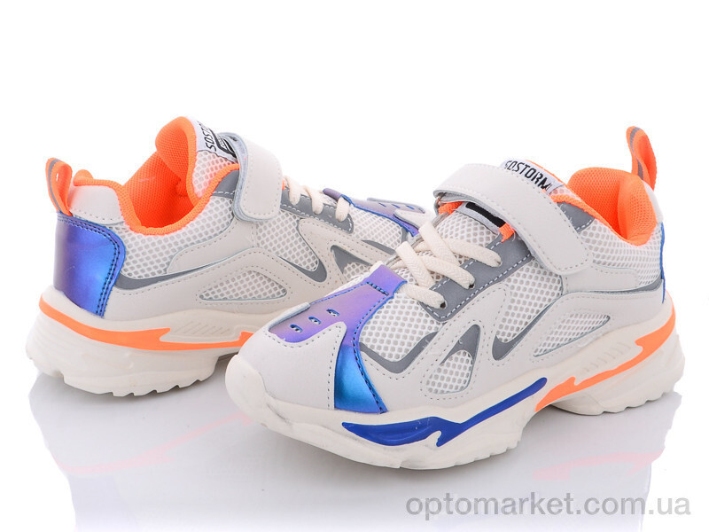 Купить Кросівки дитячі Q73-801 white-orange Angel бежевий, фото 3