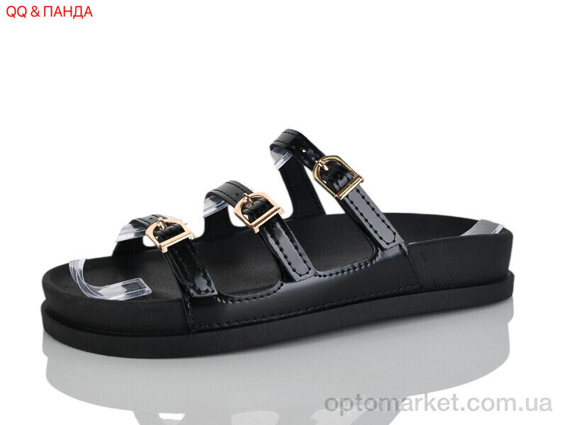 Купить Шльопанці жіночі QQ111-1 Панда чорний, фото 2